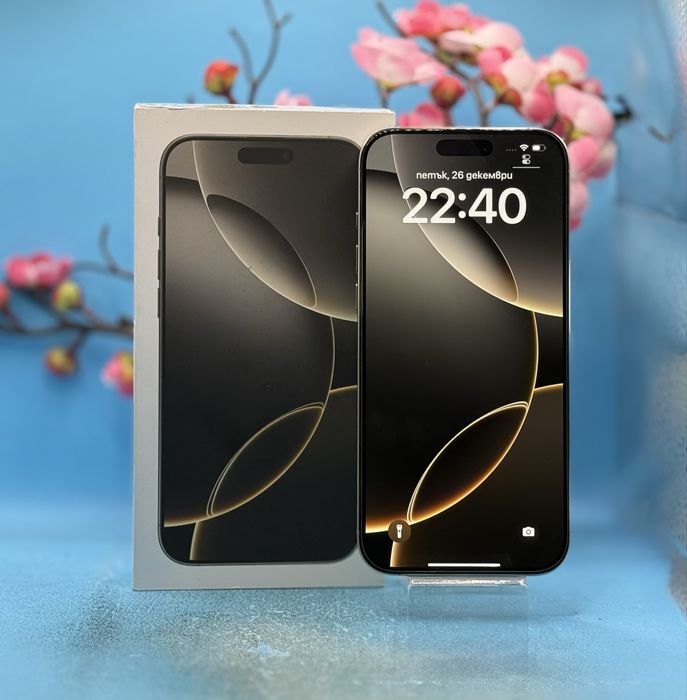 ПЕРФЕКТЕН!!! Apple iPhone 16 Pro Max, 256GB, 5G, Natural Titanium