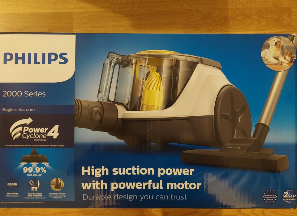 AspiratorPhilips NOU fara sac XB2140/09, 850 W, Filtru Super Clean Air