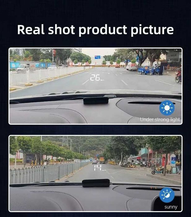 Head up display hud дисплей OBD2 OBDII дигитален километраж за предно стъкло кола ОБД2