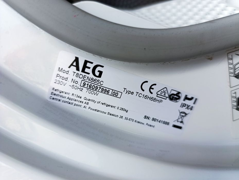 Сушилня с Термопомпа AEG 8000 8кг А+++