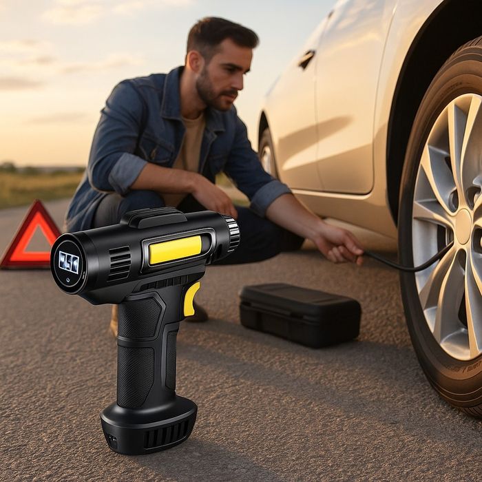 Безжичен дигитален компресор за автомобил