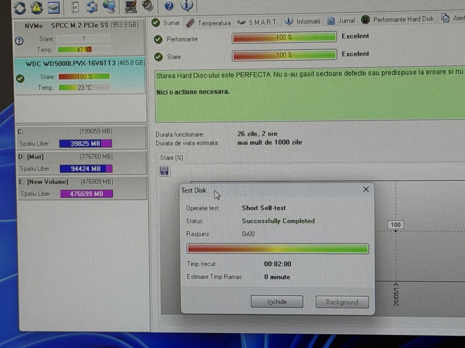 Lot 2 hdd laptop 500gb stare perfecta, folosite foarte putin