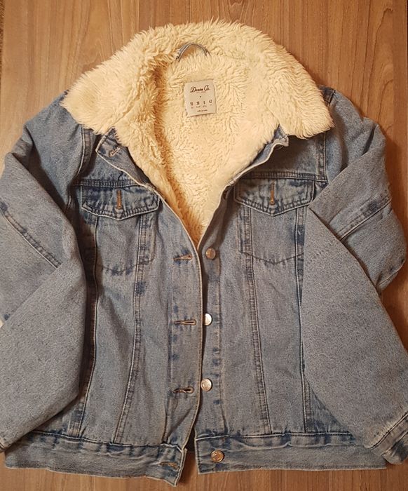 Geacă blugi Denim imblănită , măr M
