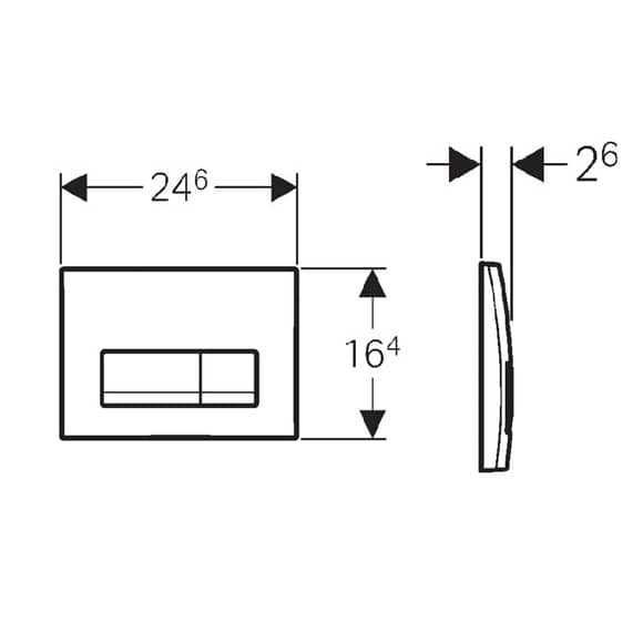 Активатор - бутон казанче GEBERIT DELTA 50 - 2 бр.