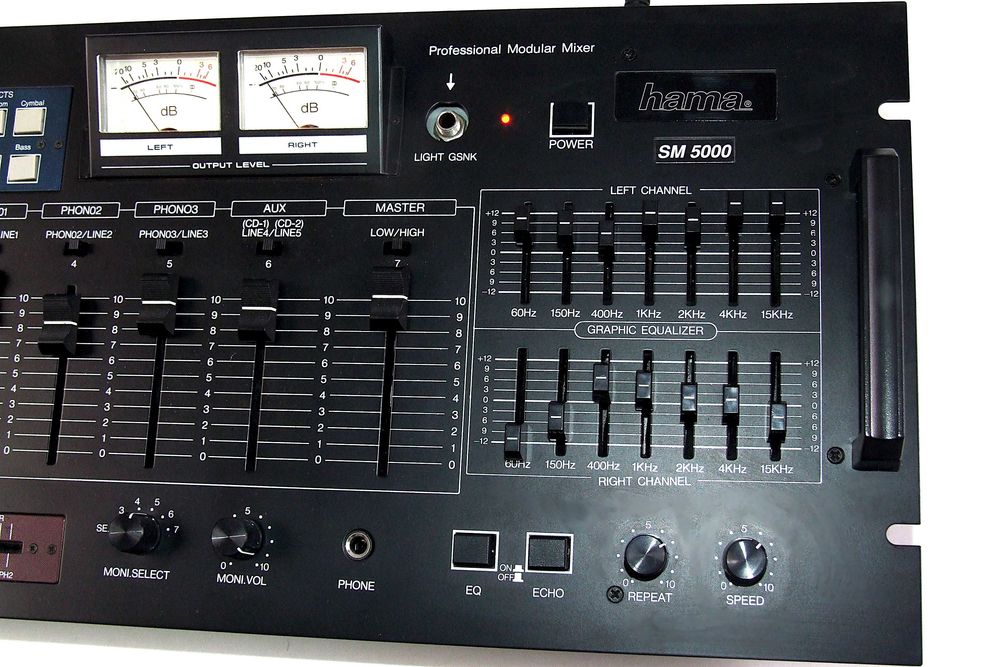 Mixer Hama profesional, 6 intrari, 4 iesiri, ideal DJ si studio, NOU