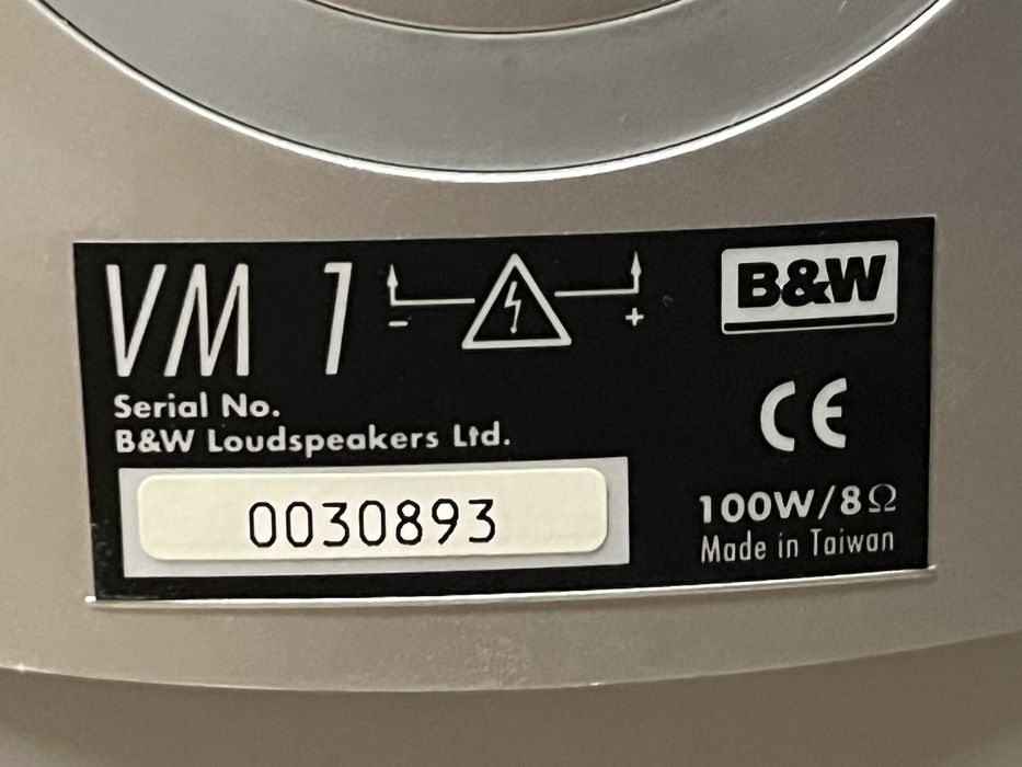 Super boxe 5.1 Bowers & Wilkins VM1 100W 8Ohmi