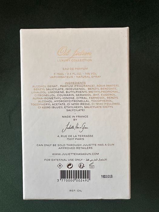 Parfum Juliette has a Gun - Oil Fiction