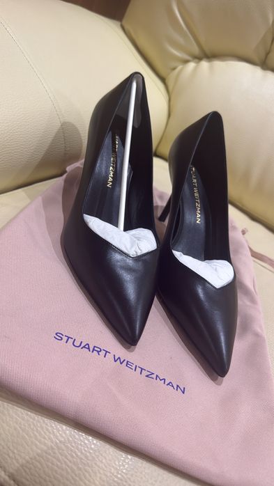 Pantofi Stuart Weitzman Originali Noi 41 Piele Neagră Toc 85mm