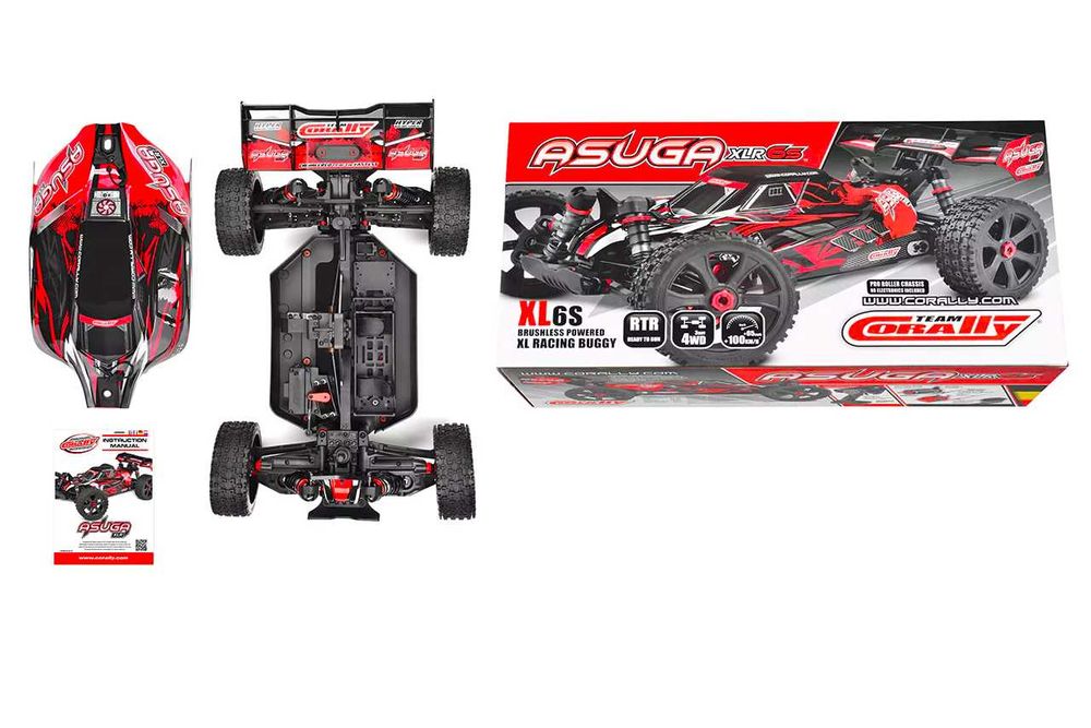 Team Corally – ASUGA XLR 6S 1:8, brushless, 100км\ч, Червено