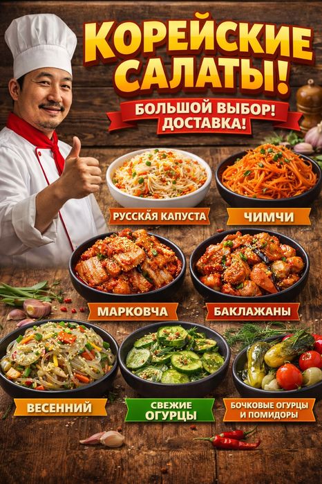 Делаем Корейские салаты на заказ.