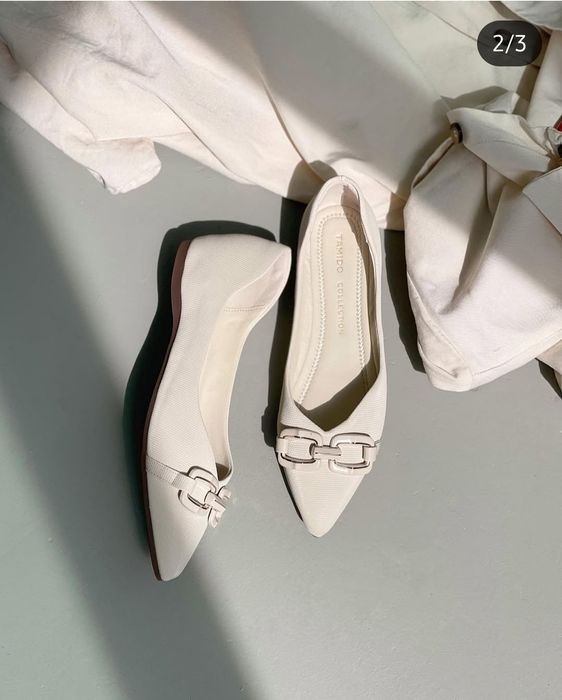 Туфли балетки кожаные