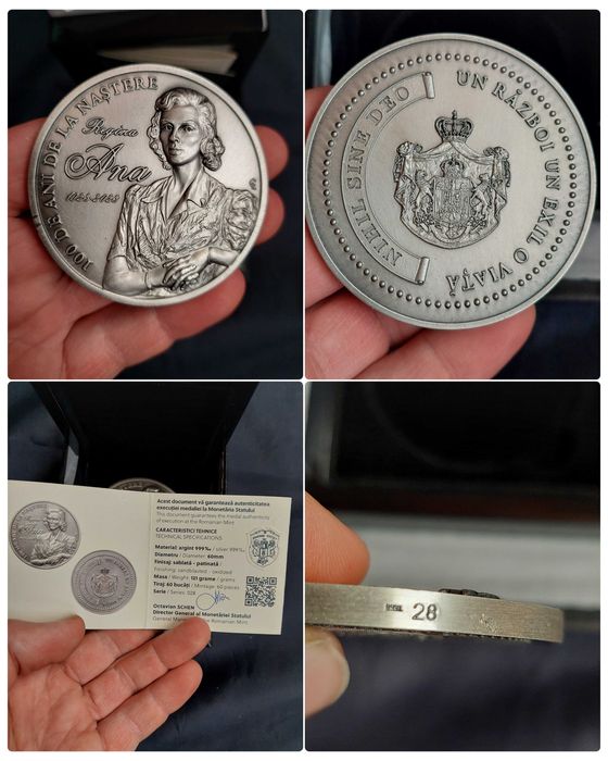 Medalii argint 925 si 999 Monetaria Statului