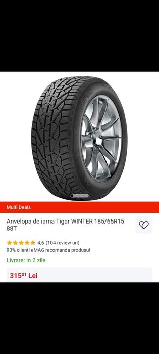 Cauciucuri/Anvelope iarnă 185/65 r15 Tigar by Michelin