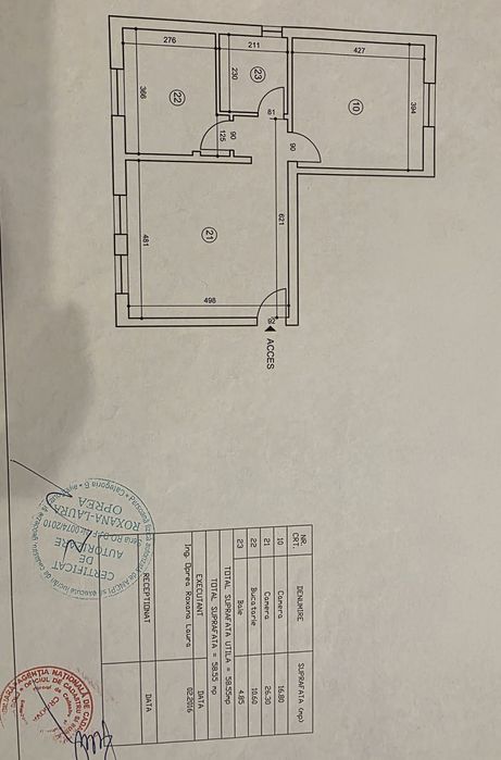 Apartament 2 camere  Gata de mutare