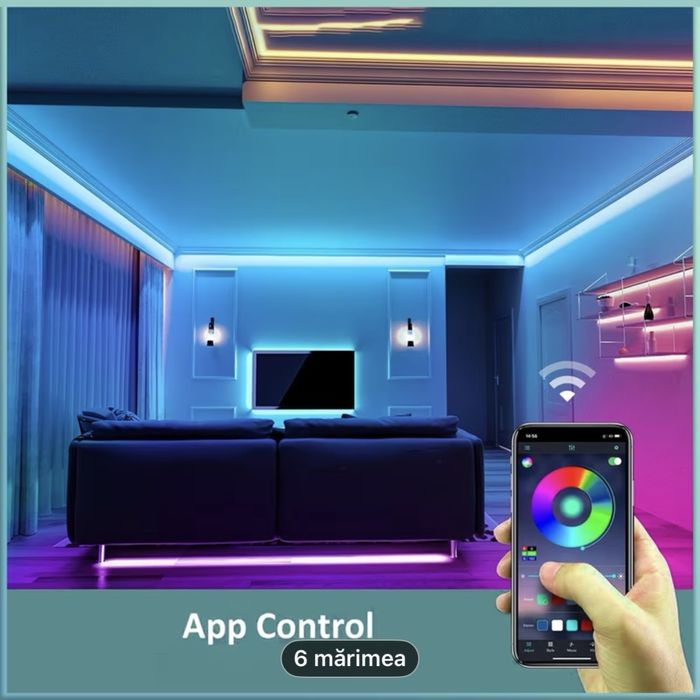 Banda LED inteligente, controlabila prinntelecomanda si aplicatie!