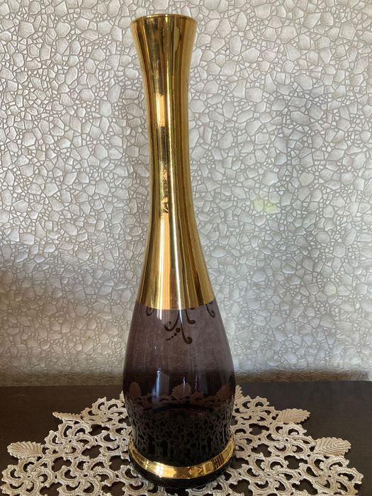 Ваза BOHEMIA -24 к позлатено фолио