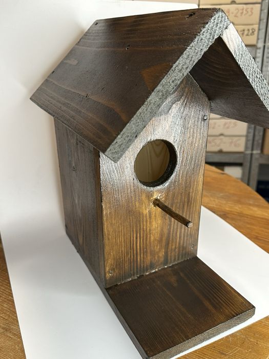 Дървена къщичка за птици ръчна изработка