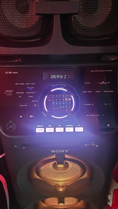 Аудио система Sony MHCV90DW, Wi-Fi, Bluetooth, NFC, Mega BASS, Черна