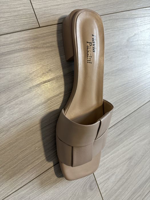 Papuci FLAVIA PASSINI bej-roz, din piele naturala