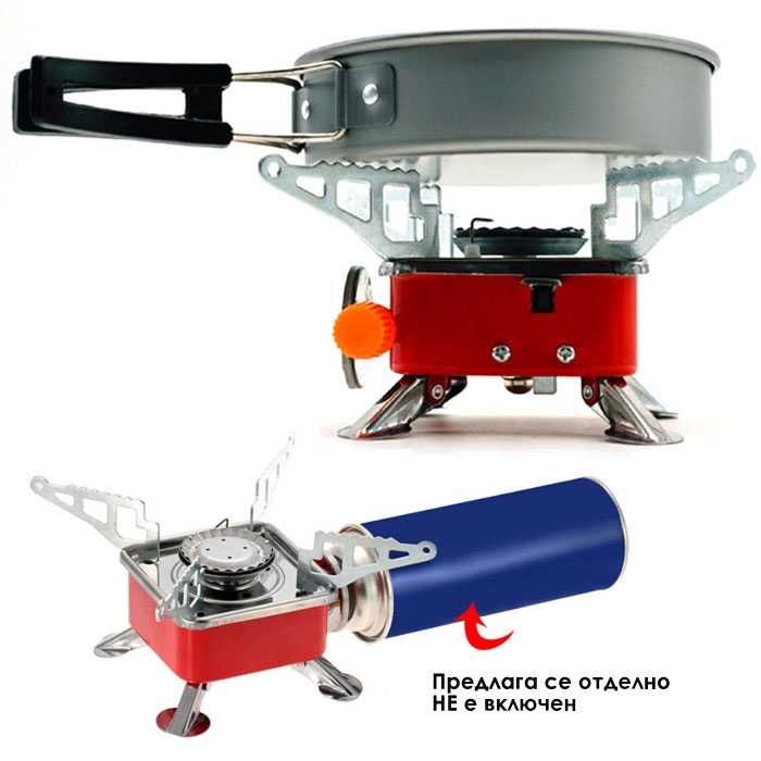 Преносим газов котлон за къмпинг – лек и сгъваем