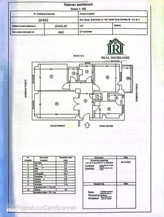 Apartament 3 camere zona CEC - Centru Buzau !