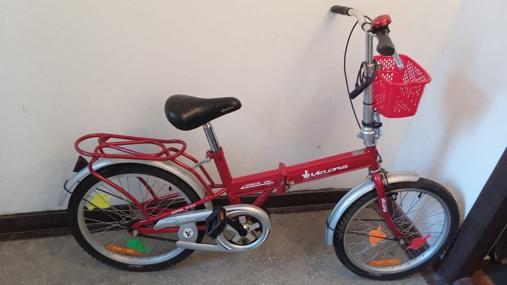 Bicicleta pliabila copii 20" Velors 2020A, economie de spatiu, usor de transportat