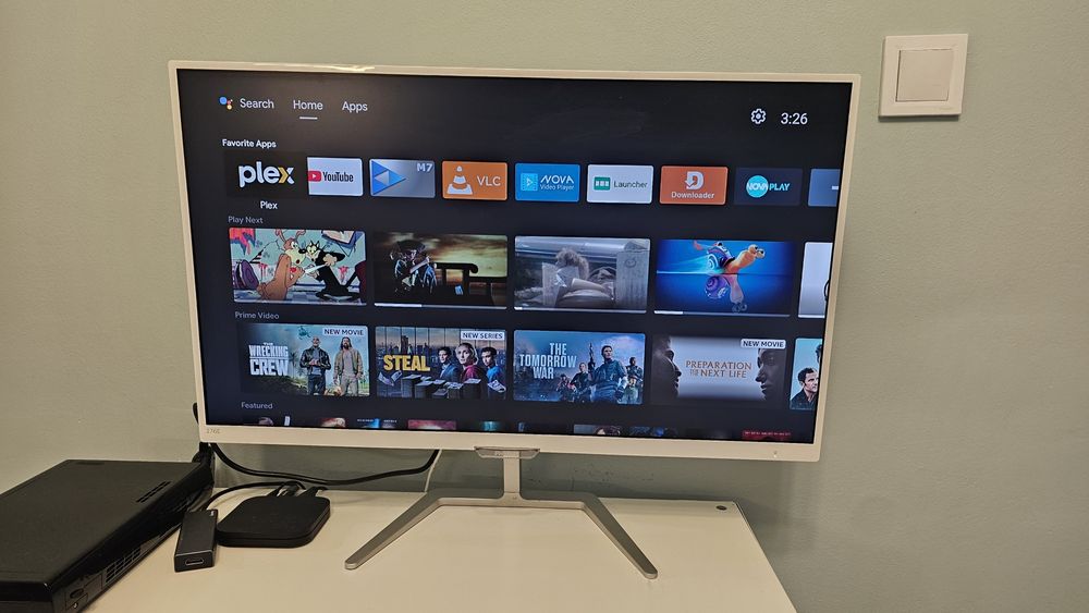Philips 27” IPS монитор / TV с Android box – Full HD, бял