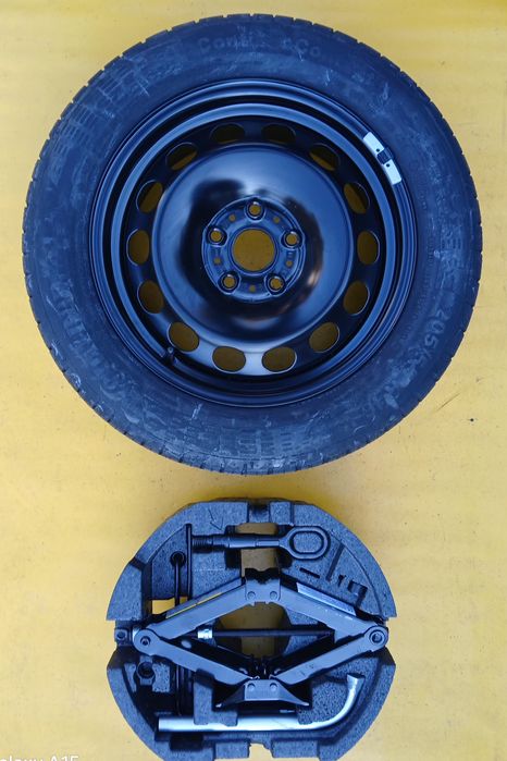 Roată rezervă 5x112 Audi Volkswagen Skoda Seat 205.55.16 kit complet