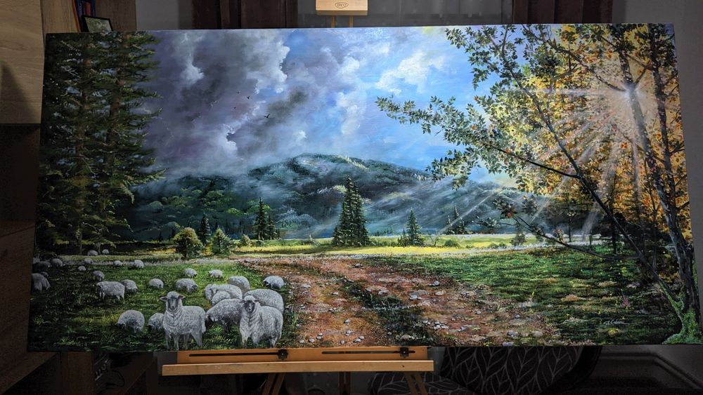 Pictură pe pânză în ulei 
Dimensiuni 1600X800
Pentru preț și mai multe