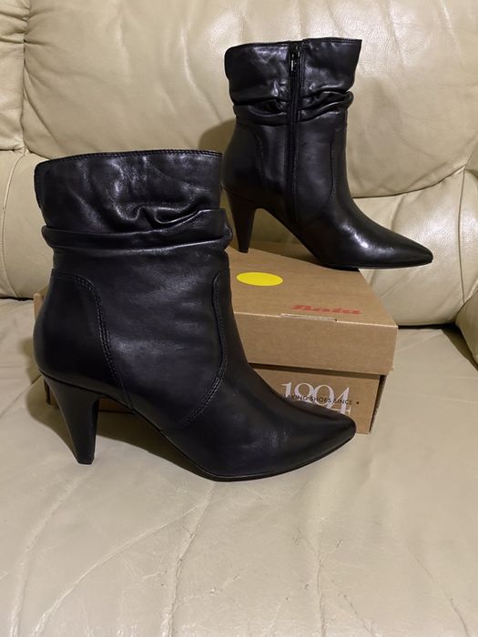 Bata дамски боти естествена кожа