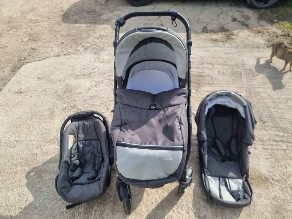Căruț 3 in 1 Krausman Max Grey