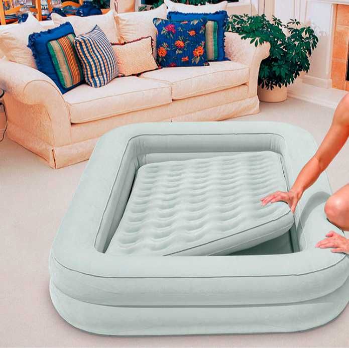 Надувной матрас-107х68х25 см. Насос и Доставка бесплатно