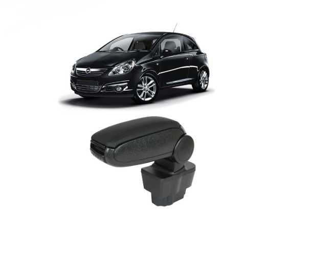 Подлакътник за Opel Corsa D 2007-2014г, черна еко кожа