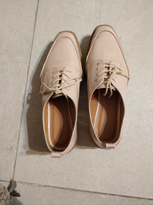 pantofi Zara Roz pudrat lacuiti