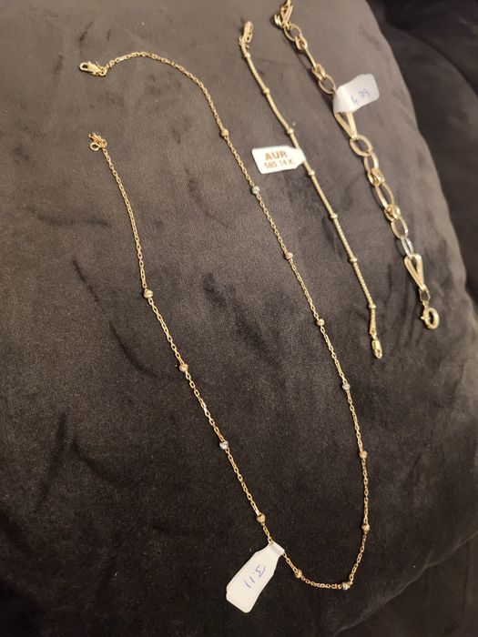 Vand lantisor si bratara subtire aur 14karate pret 520/gr