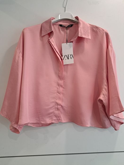 ZARA нова кроп риза р-р М