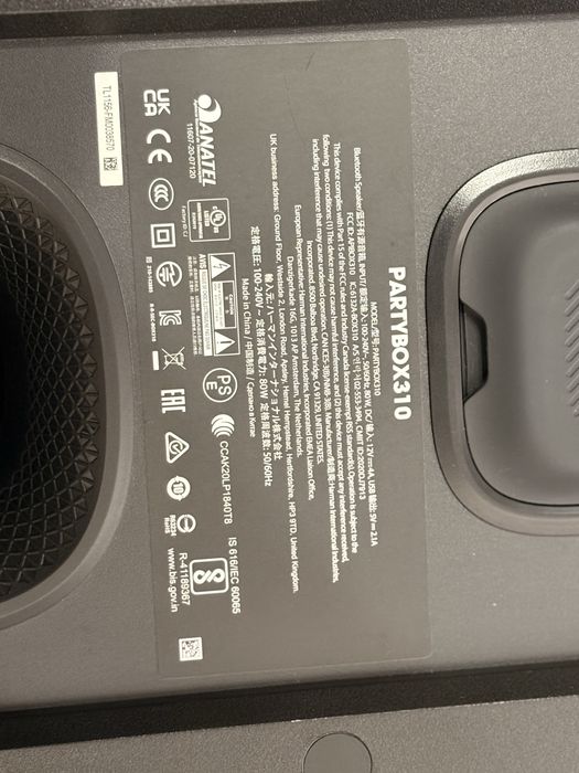 Vand Jbl party box 310