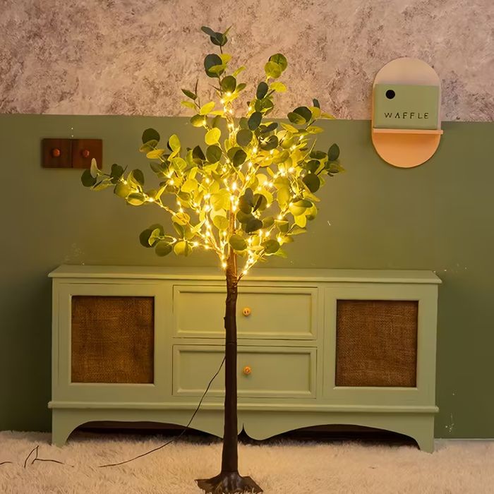 USB LED дърво изкуствено на батерии