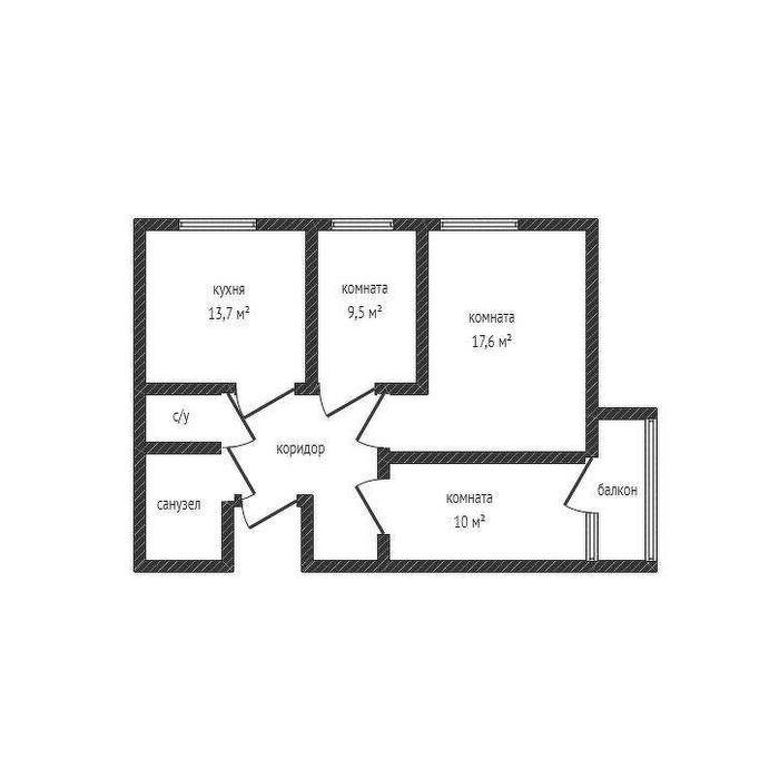 продажа 3-х комнатный