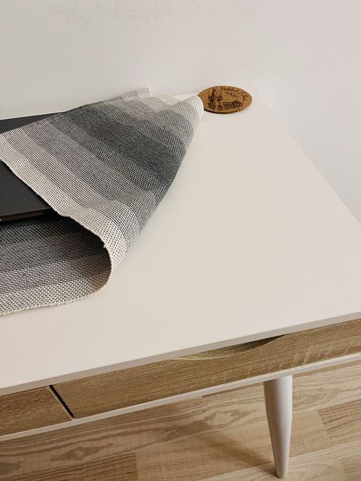 Birou PLOVSVAD 50x110 stejar/alb Jysk