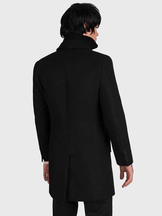 Palton slim 52 XL premium Strellson lana moale bleumarin inchis