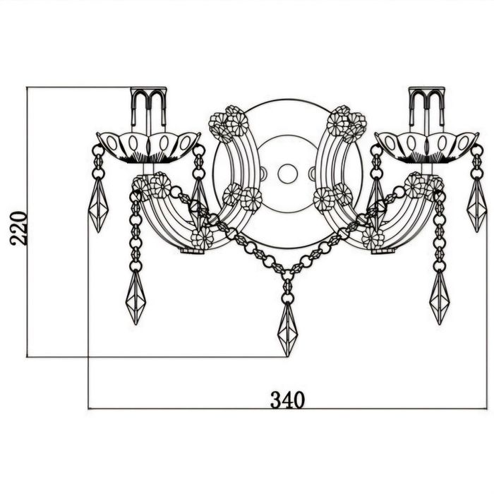 Aplica pentru perete cu margele negre din sticla 
Este noua, nefolosit