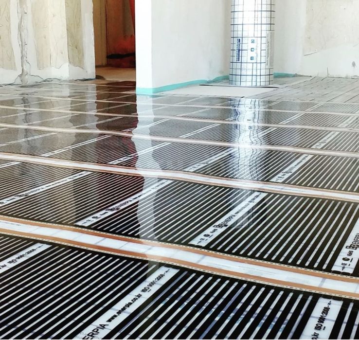 Тёплые полы , монтаж. Тепловизор.