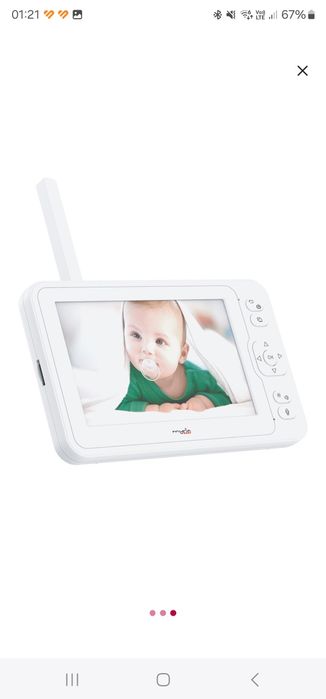 Vând Baby Monitor video MYRIA MY5208, 5", alb-negru