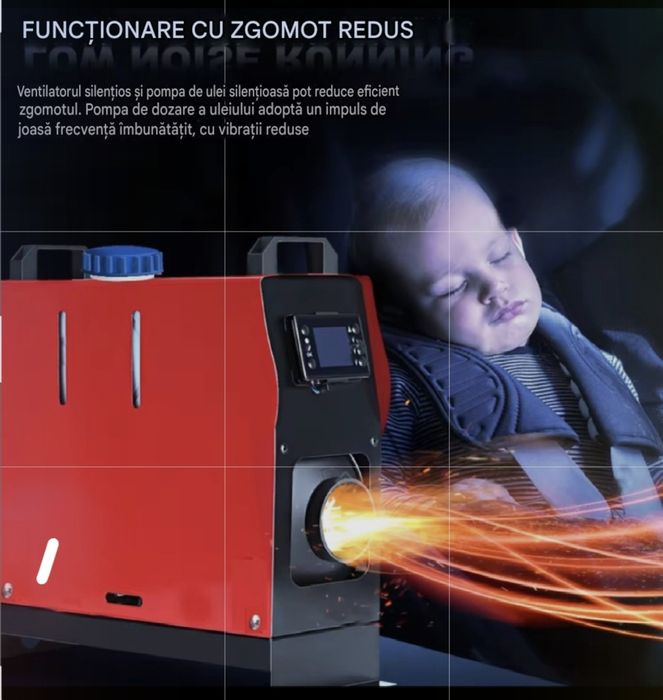 Incalzitor Aer Diesel 8KW/12Vcc Silentios Portabil Compact