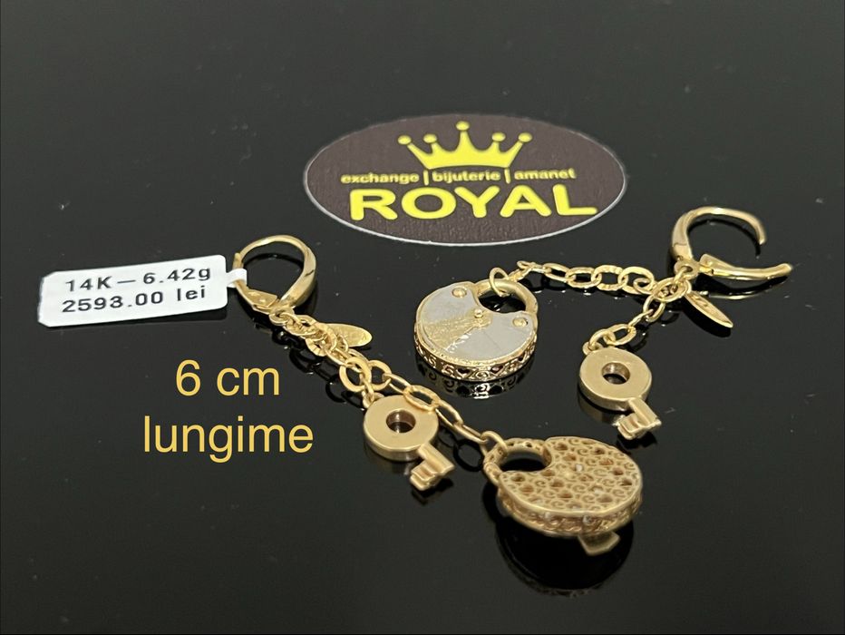 Bijuteria Royal CB : Cercei lungi aur 14k 6,42 grame