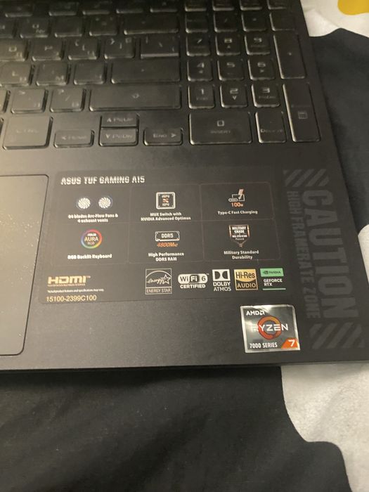 ASUS TUF Gaming A15 – Ryzen 7 / GeForce RTX / Отлично състояние