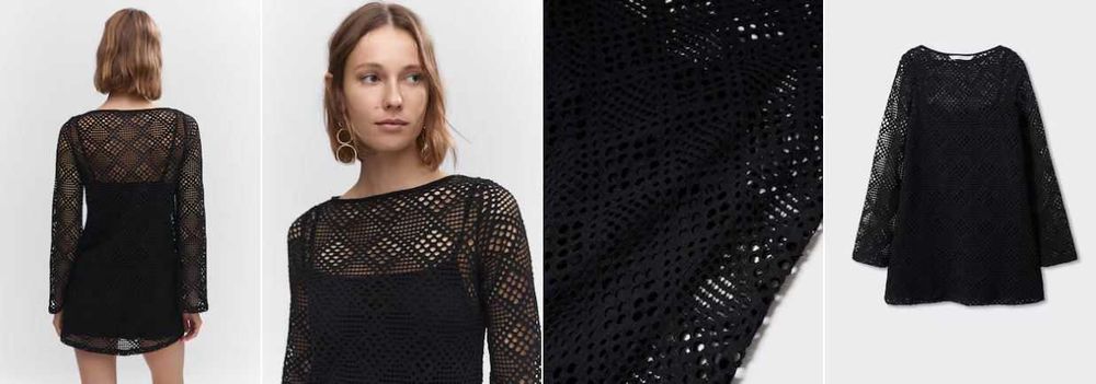 Mango плетена рокля