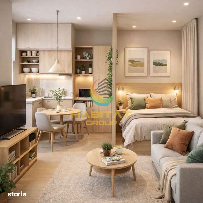 Apartament tip studio / 2 camere / 50.3 mp / Popesti