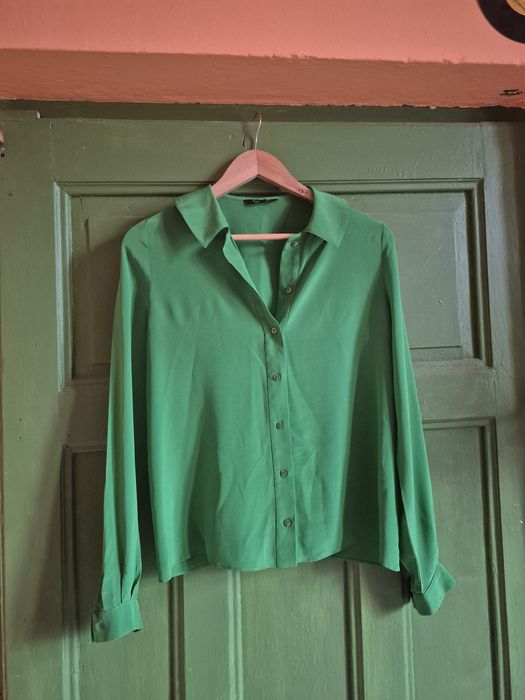 Зелена копринена риза, 36 размер